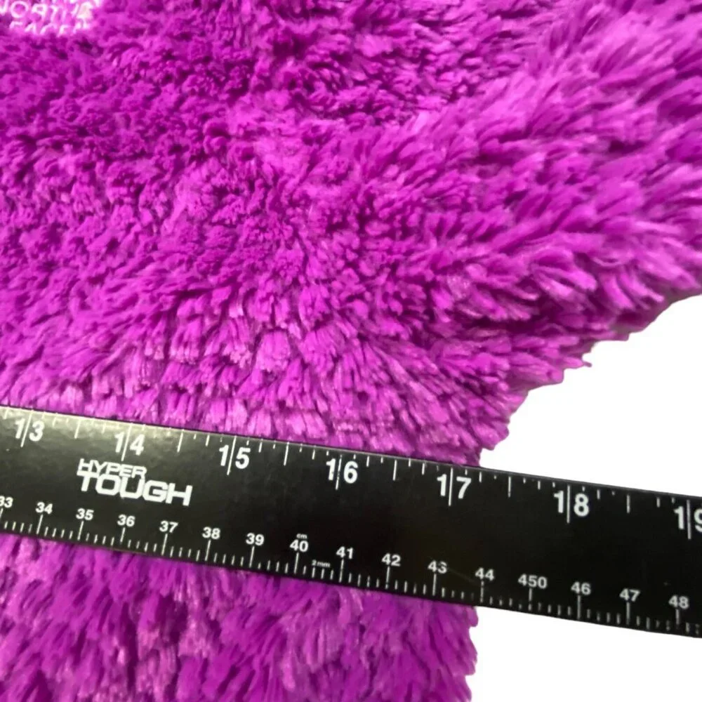 THE‎ NORTH FACE Girls Fuzzy Fleece Jacket Sz L Purple Full Zip Winter hg14
